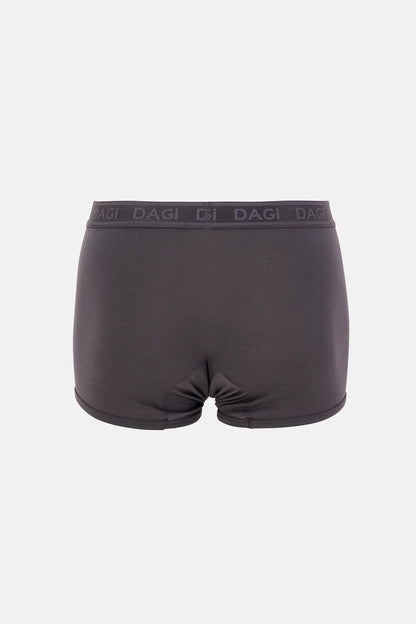 Antrasit-siyah 3'lü Desenli Micro Modal Boxer