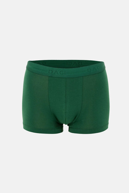 Koyu Yeşil 5210 2'li Desenli Pamuk Boxer