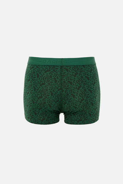 Koyu Yeşil 5210 2'li Desenli Pamuk Boxer