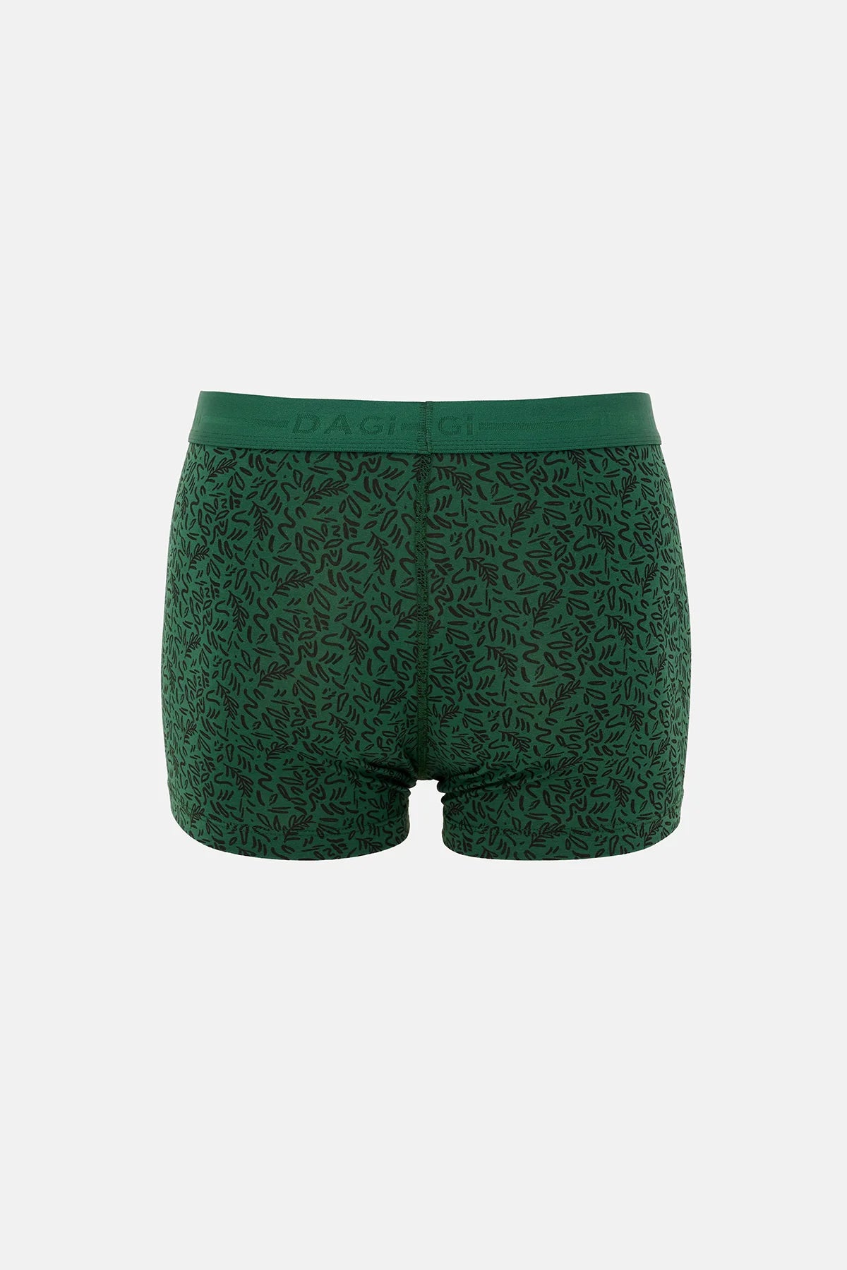 Koyu Yeşil 5210 2'li Desenli Pamuk Boxer