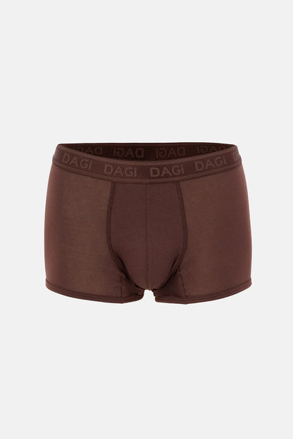 Kahverengi Desenli Micro Modal Boxer