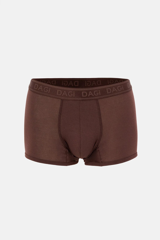 Kahverengi Desenli Micro Modal Boxer