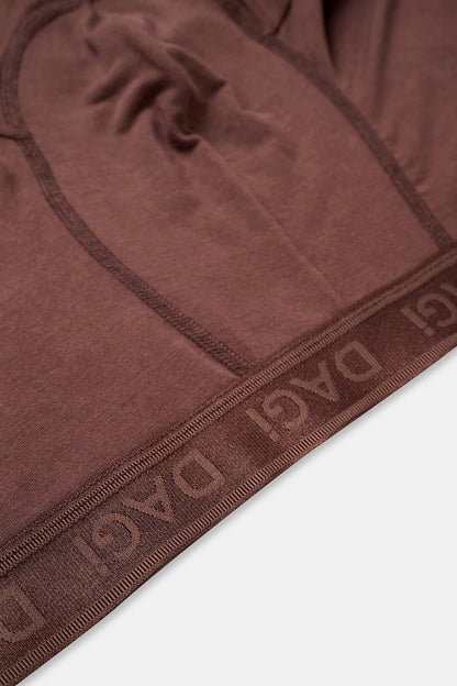 Kahverengi Desenli Micro Modal Boxer
