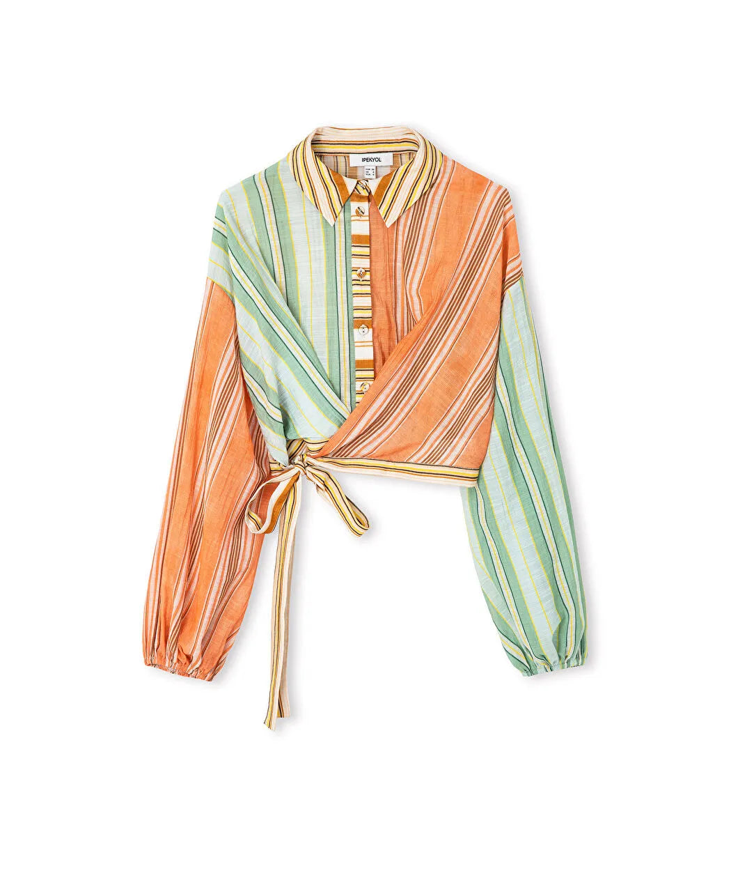 Pembe Çizgili Colorblock Bluz Is1260006110019 | Ipekyol