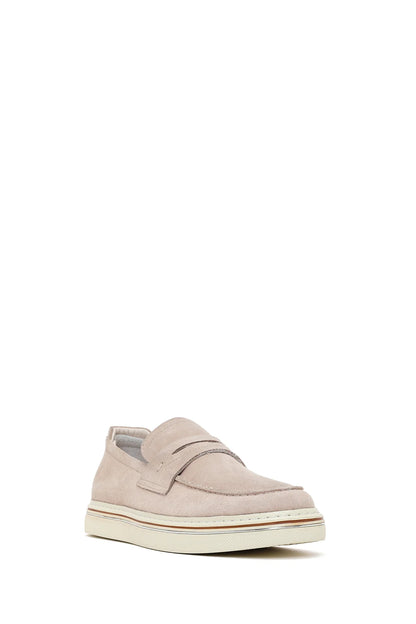 Erkek Bej Süet Deri Casual Loafer