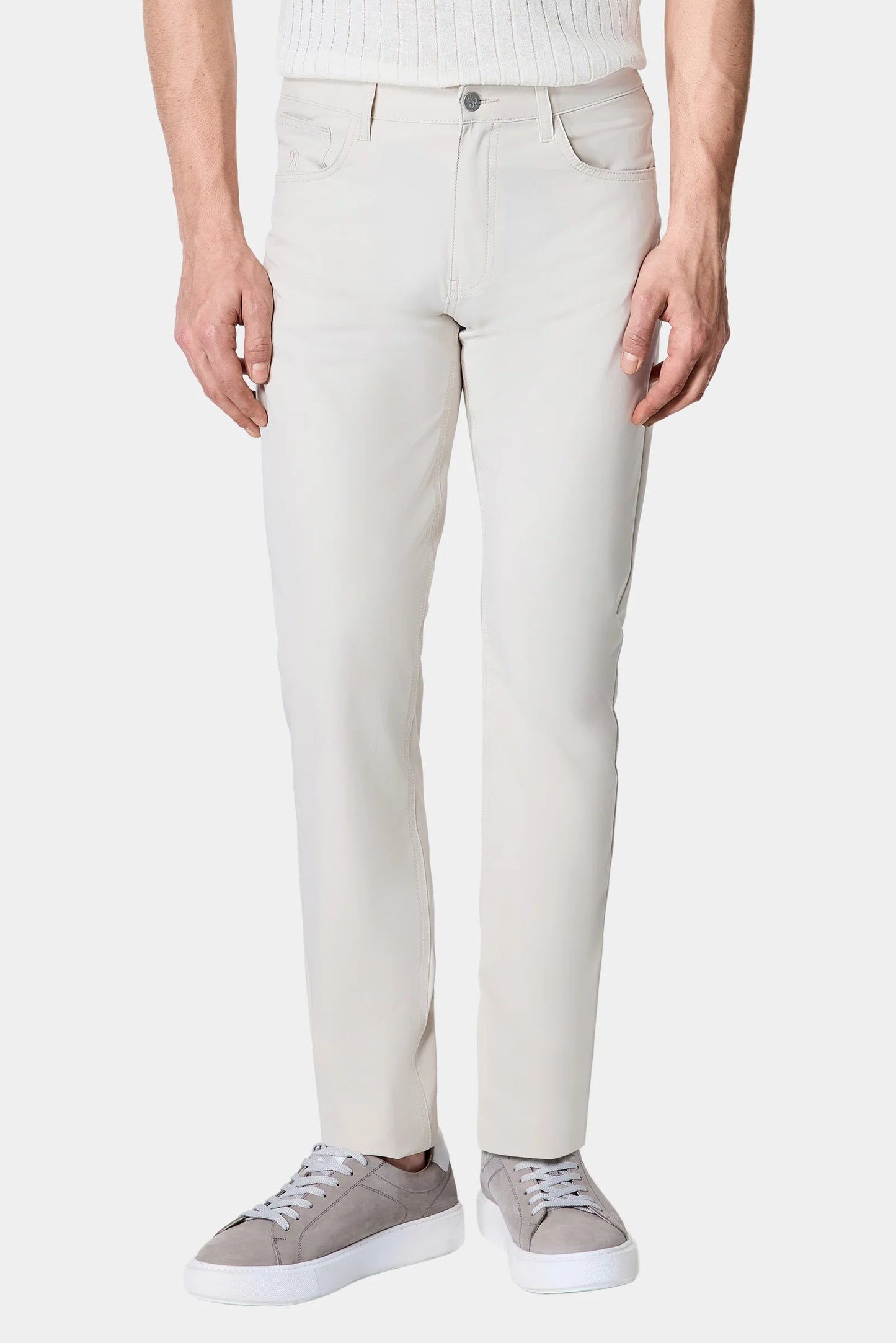 Damat Slim Fit Bej Düz Kumaş Pantolon