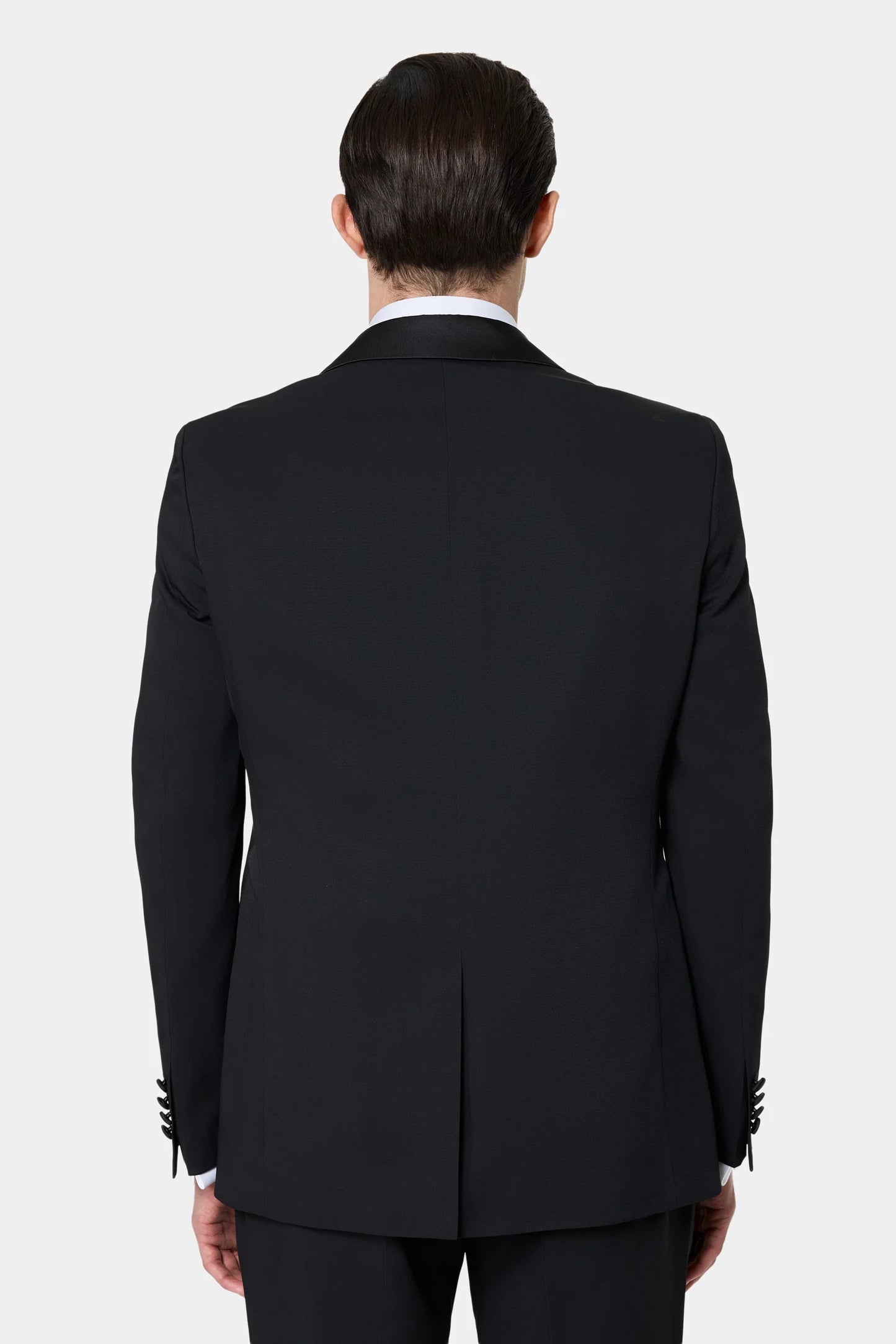 Tween Slim Fit Siyah Krep Desen Smokin Takim
