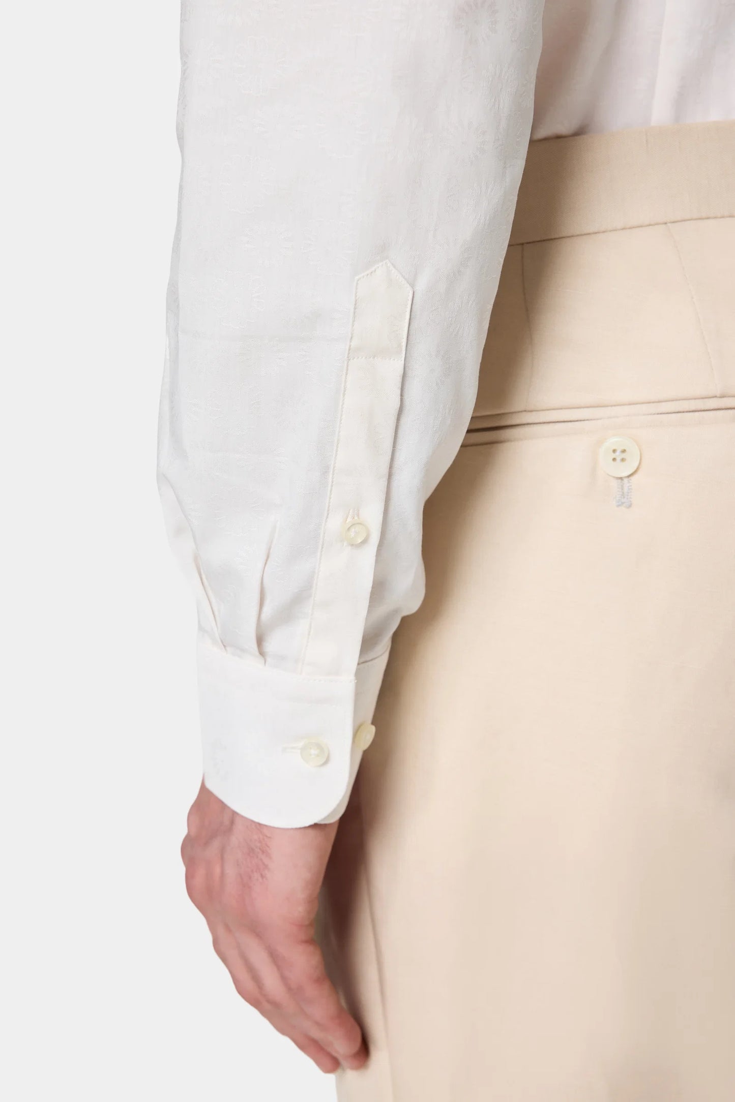 Tween Slim Fit Ekru Düz %100 Pamuklu Smokin Gömlek