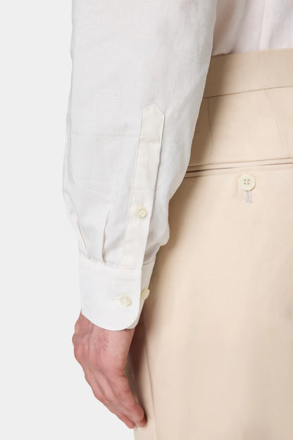 Tween Slim Fit Ekru Düz %100 Pamuklu Smokin Gömlek