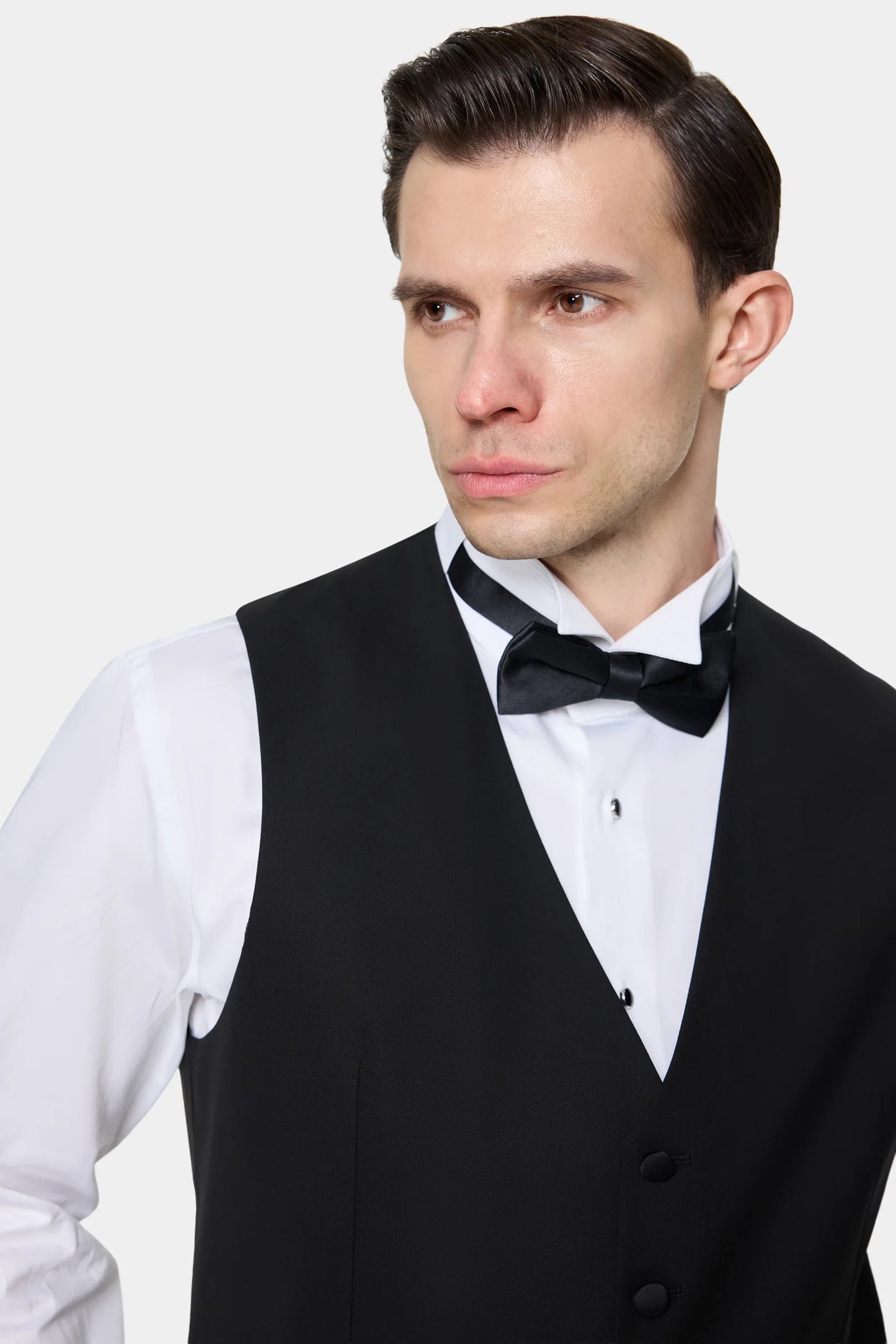 Tween Slim Fit Siyah Düz Smokin Takim Yelekli