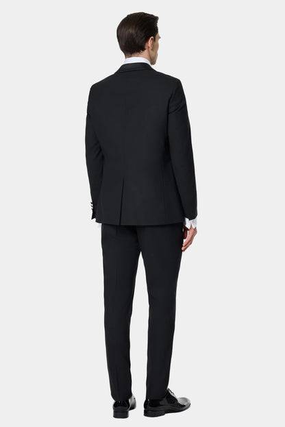 Tween Slim Fit Siyah Düz Smokin Takim Yelekli