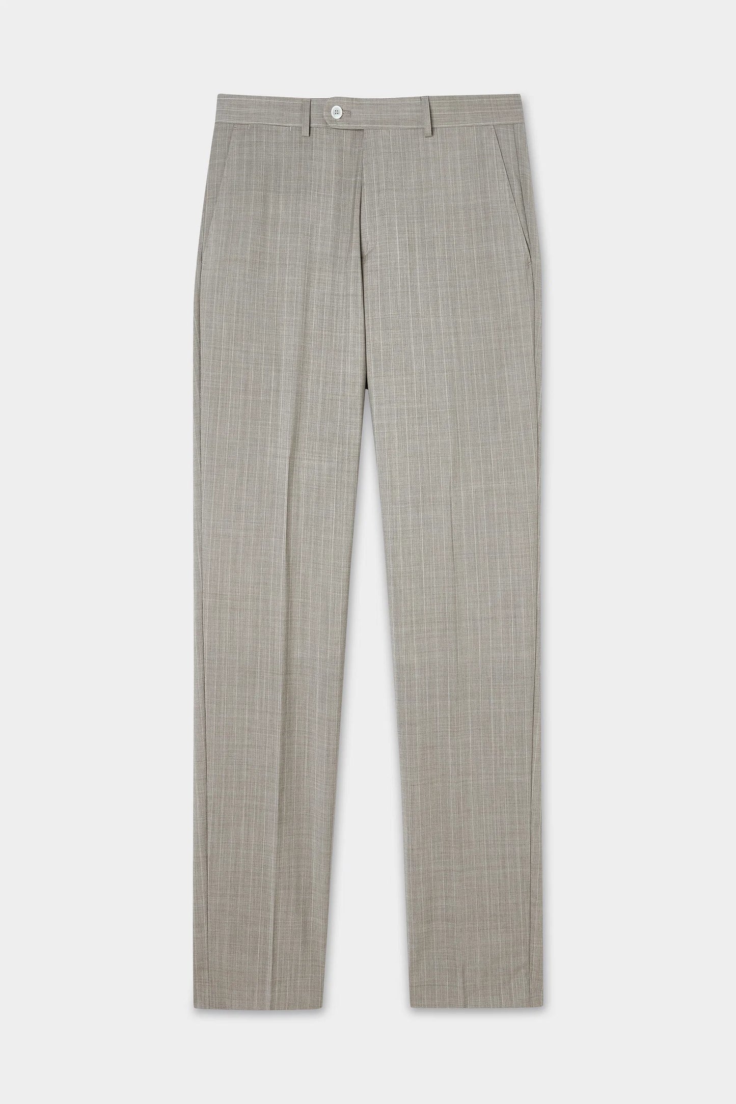 Damat Regular Fit Bej Çizgili Takim Elbise