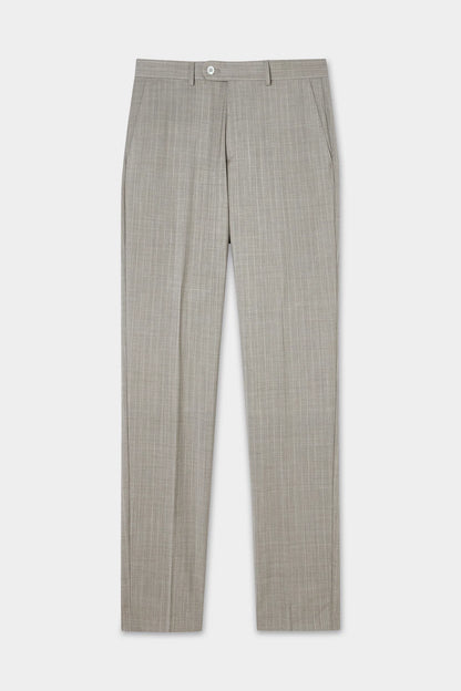 Damat Regular Fit Bej Çizgili Takim Elbise