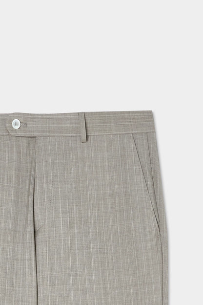 Damat Regular Fit Bej Çizgili Takim Elbise