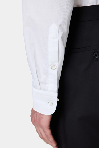 Tween Slim Fit Beyaz Düz Smokin Gömlek
