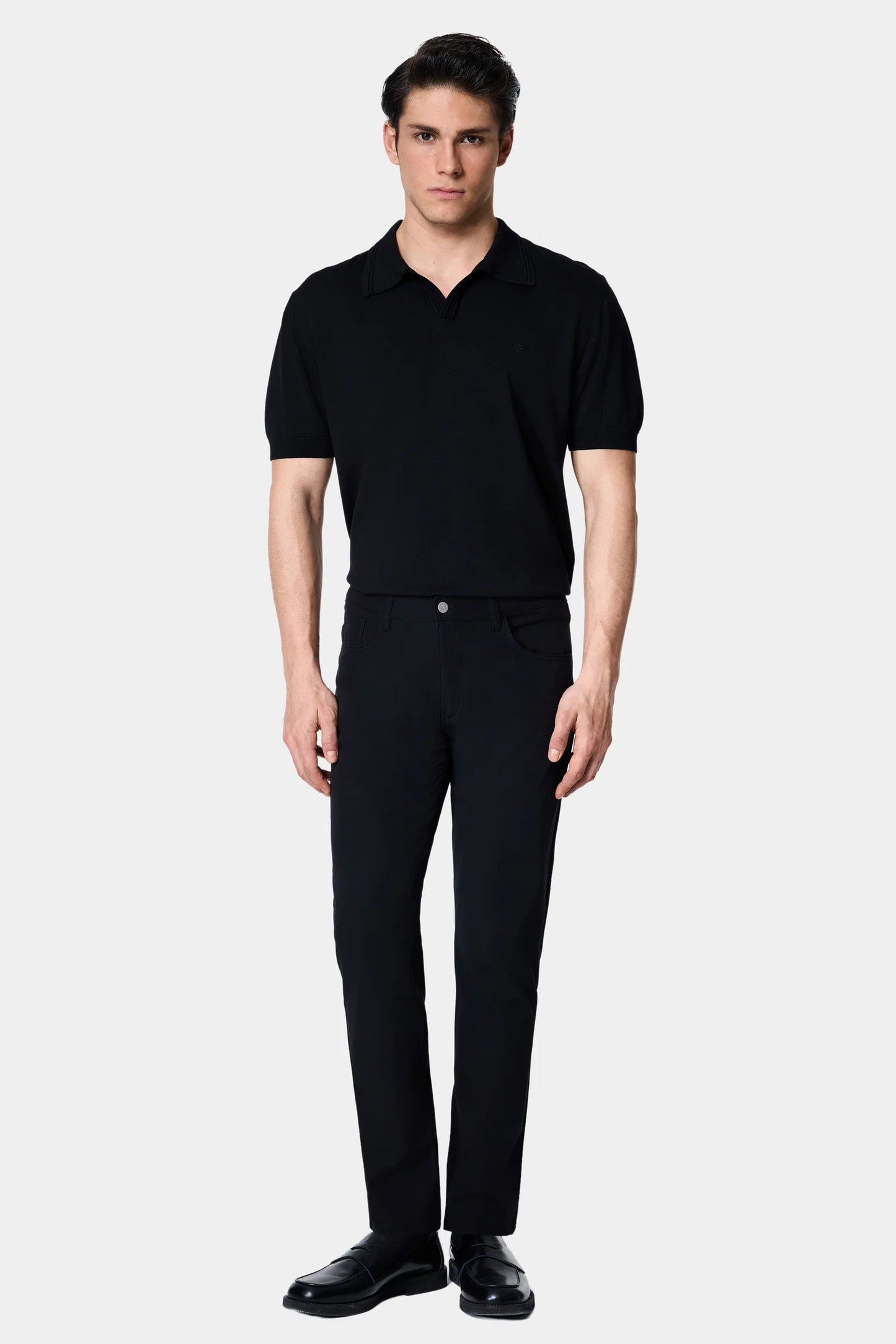 Damat Slim Fit Siyah Düz Kumaş Pantolon
