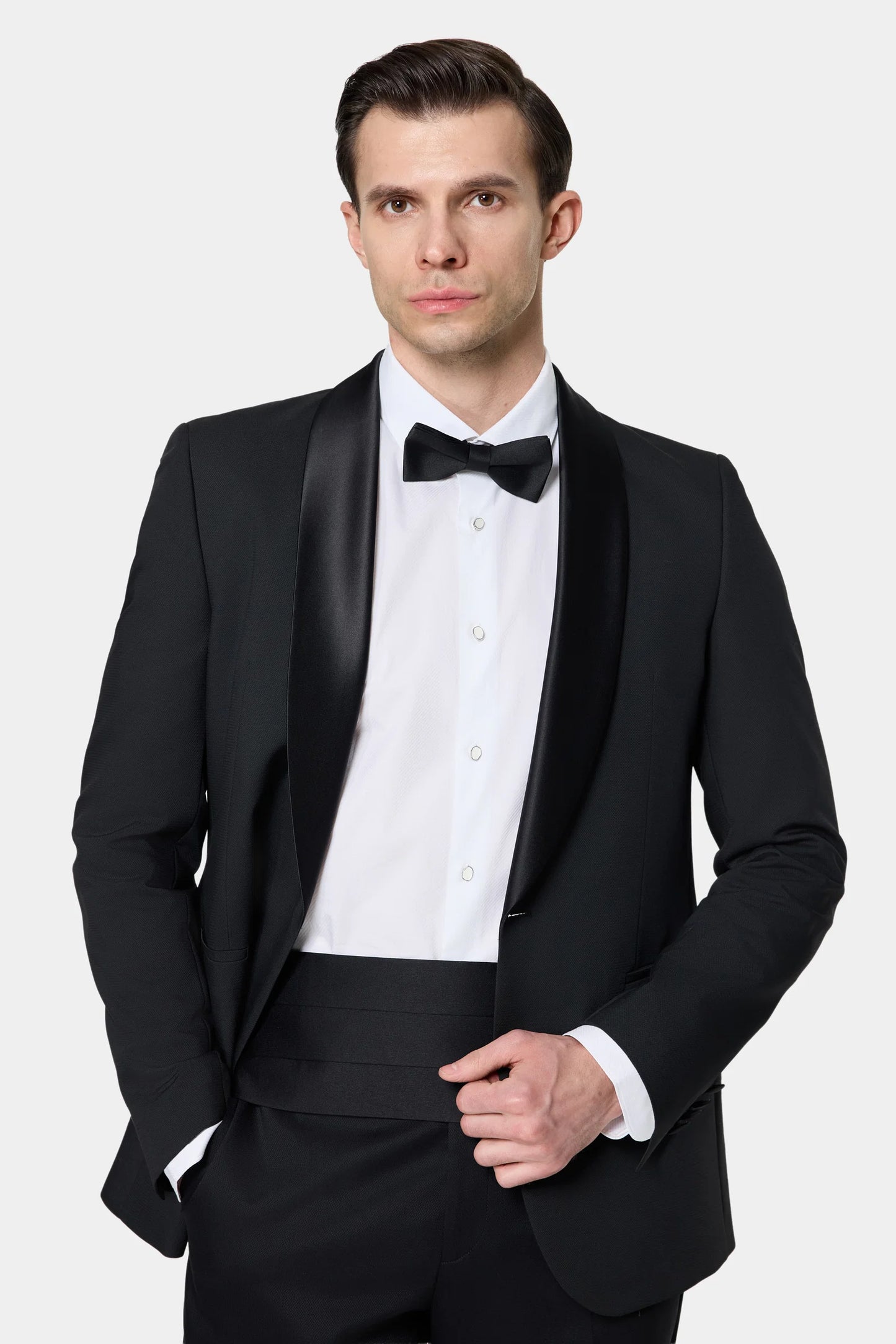 Tween Slim Fit Siyah Düz Smokin Takim