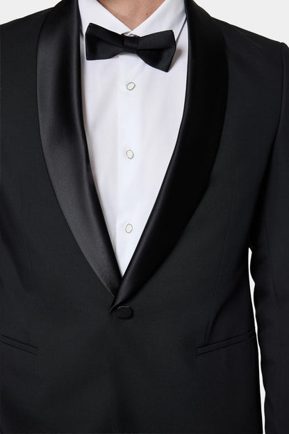 Tween Slim Fit Siyah Düz Smokin Takim
