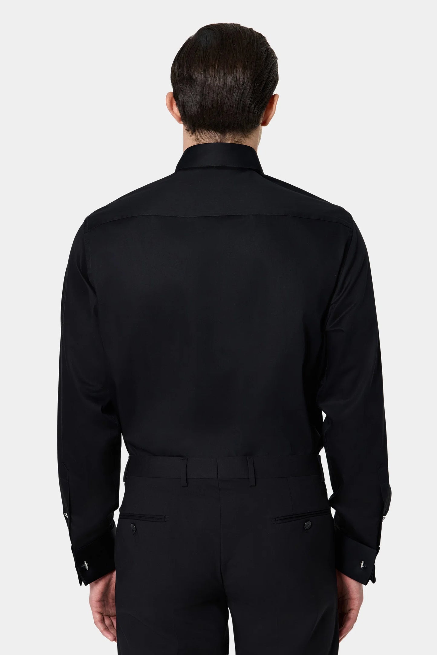 Damat Comfort Siyah Düz %100 Pamuk Nano Care Smokin Gömlek