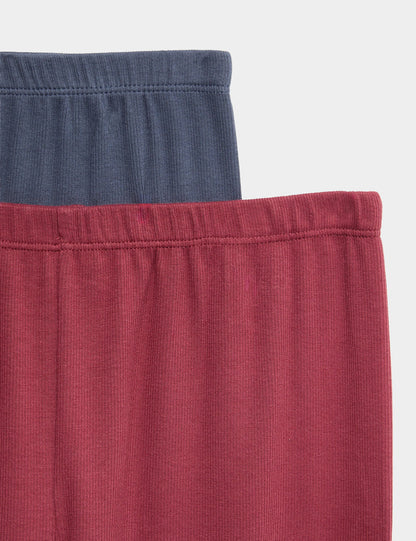 2'li Saf Pamuklu Çocuk Pijama Takımı