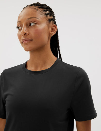 File Detaylı Kısa Kollu T-shirt