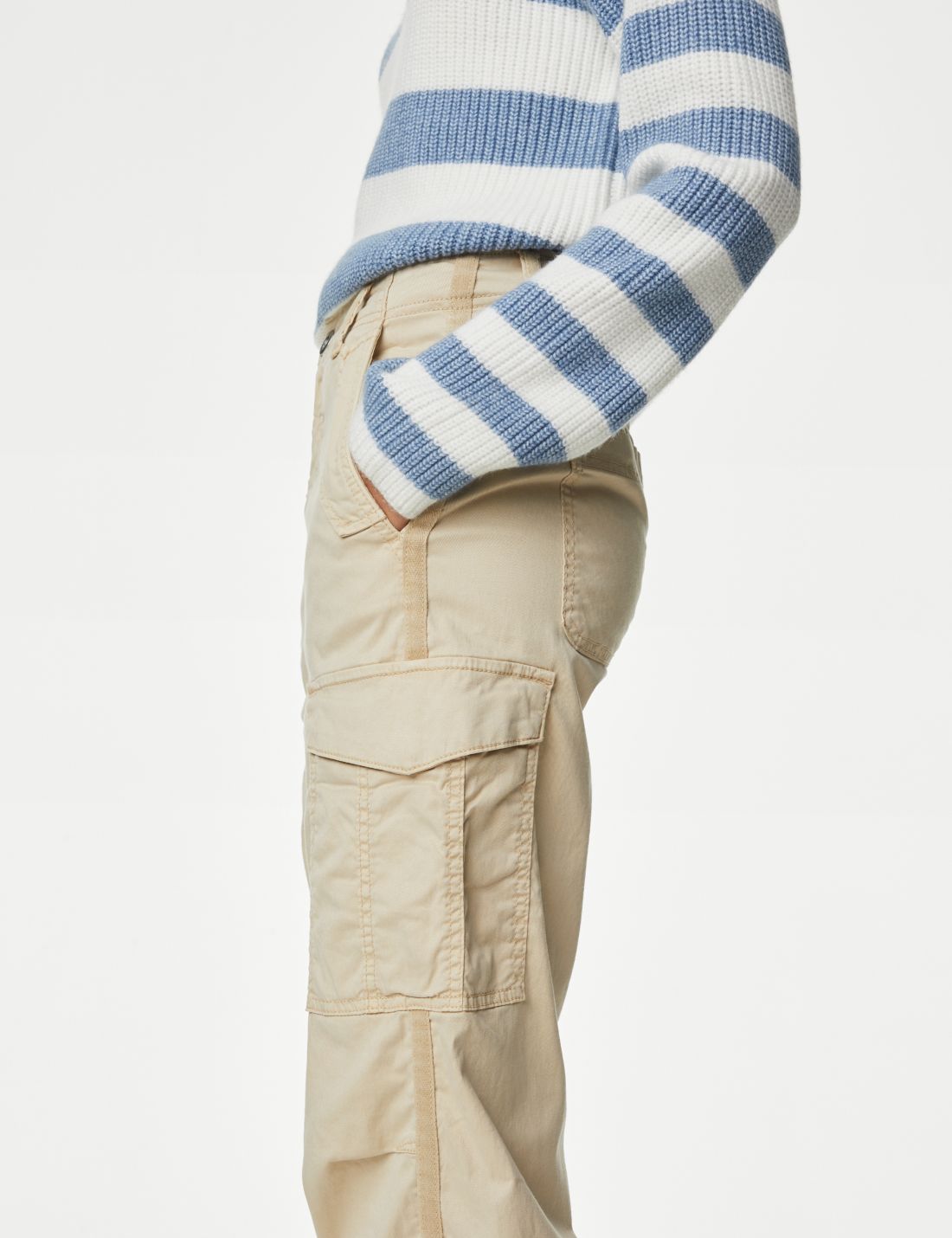 Lyocell™ Straight Leg Kargo Pantolon