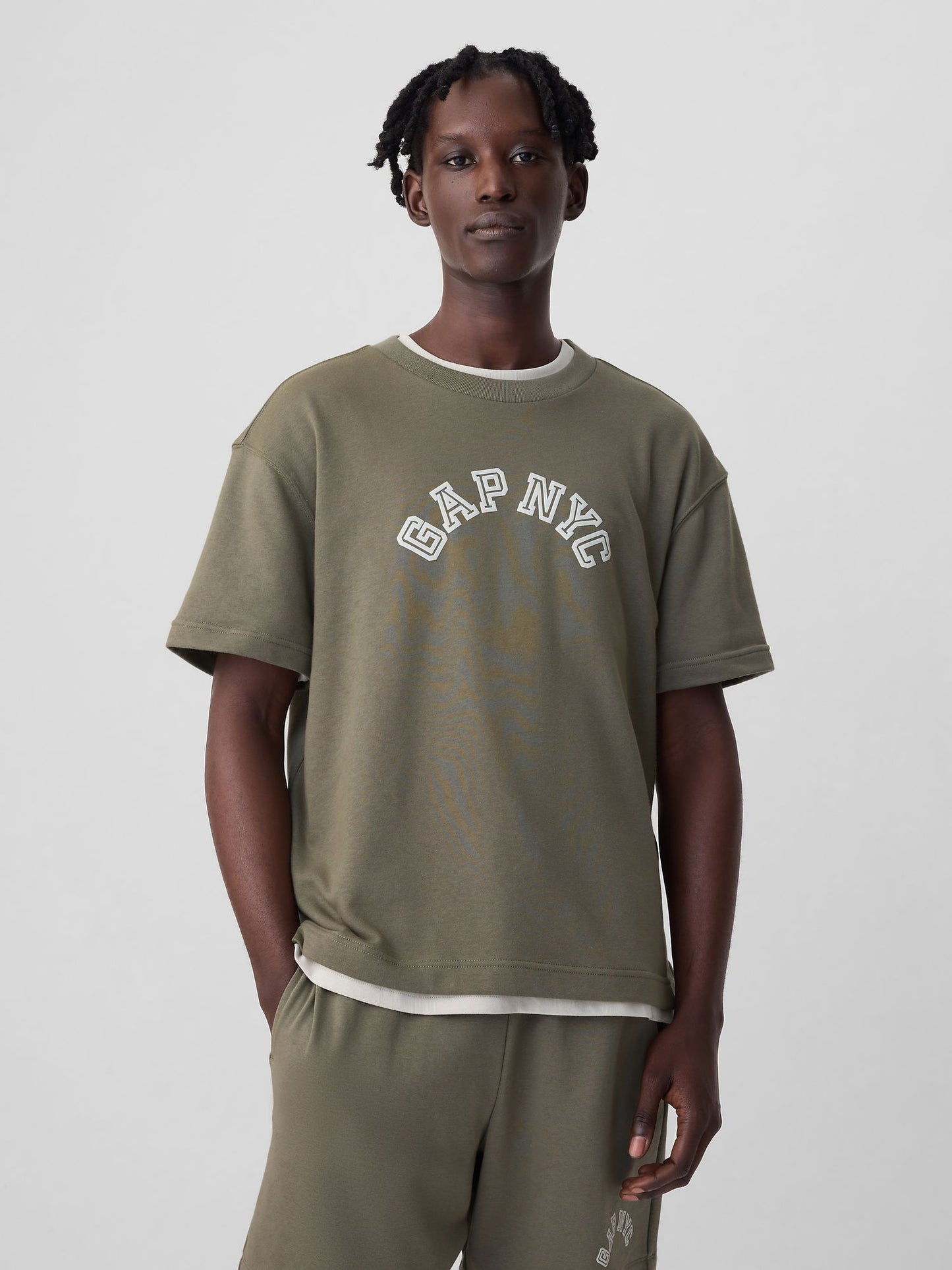 Haki Gap Nyc Arch Logo T-shirt