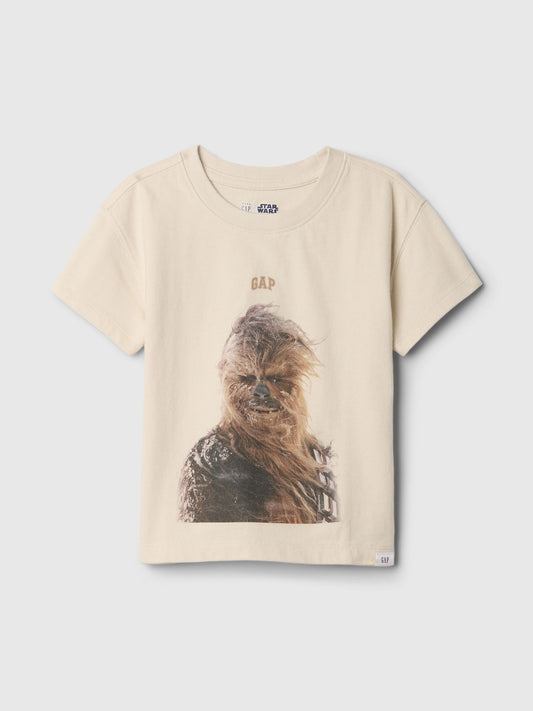 Bej Gap Logo Star Wars Grafikli T-Shirt