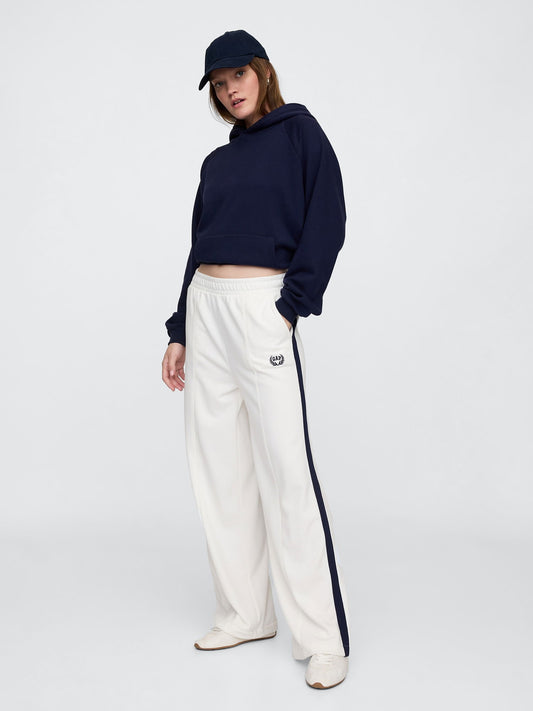Kırık Beyaz Vintage Soft Wide-Leg Gap Logo Eşofman Altı