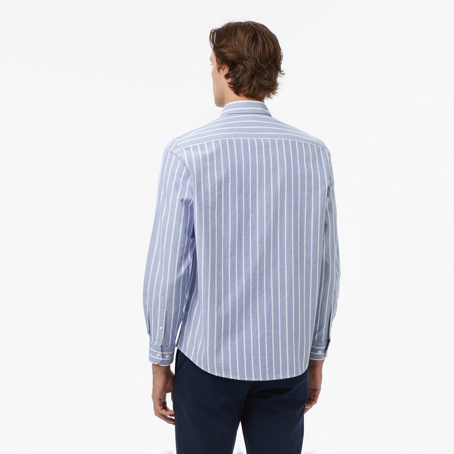 Nautica Erkek Lacivert Classic Fit Çizgili Gömlek