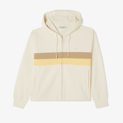 Lacoste Kadın Relaxed Fit Kapüşonlu Krem Sweatshirt