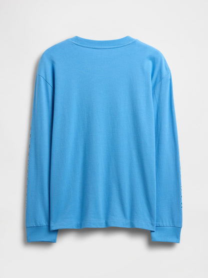 Açık Mavi Dc™ Relaxed Grafik Baskılı T-shirt