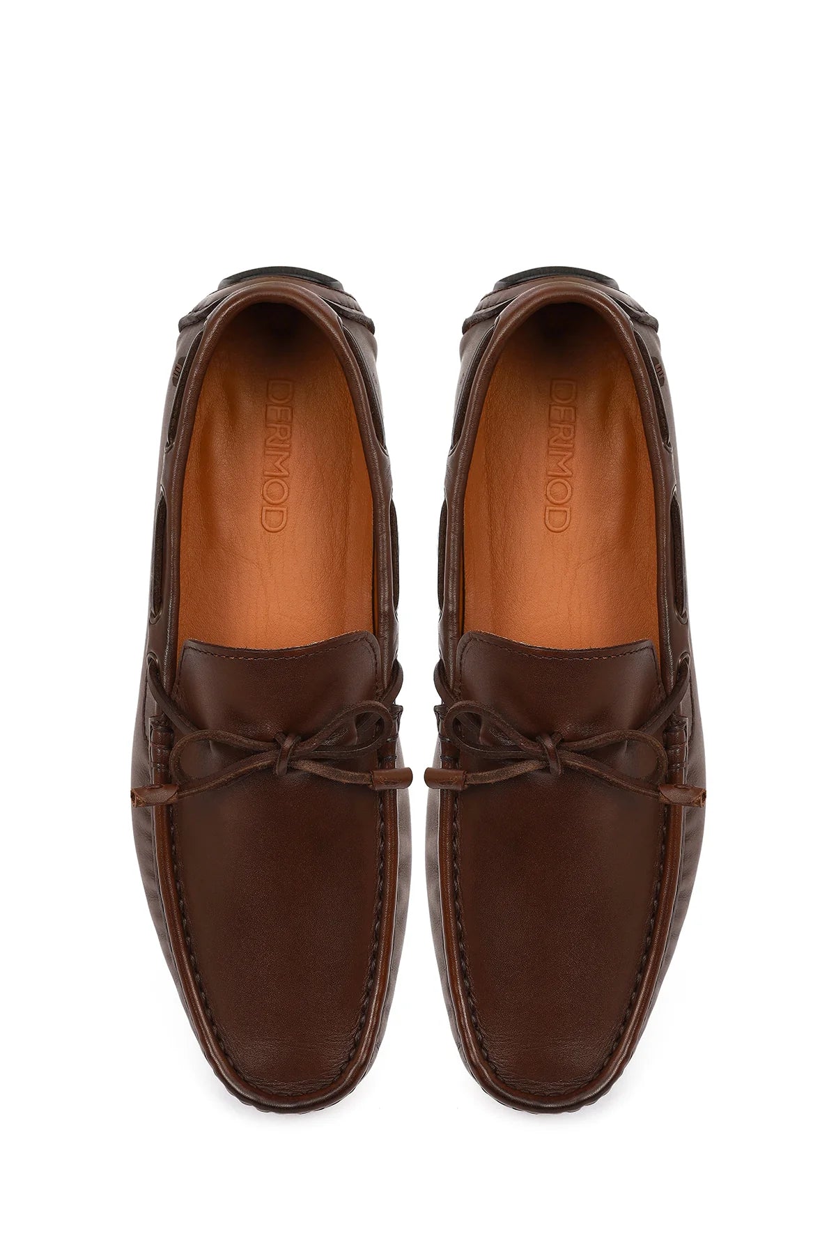 Erkek Kahverengi Deri Casual Loafer