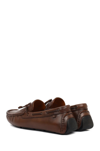 Erkek Kahverengi Deri Casual Loafer