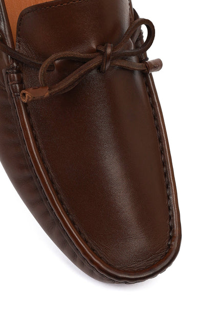 Erkek Kahverengi Deri Casual Loafer
