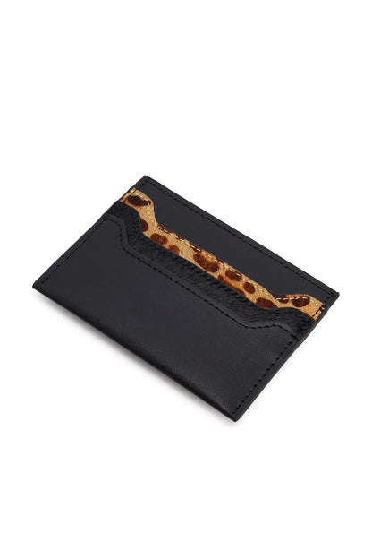 Kadın Siyah Leopar Desenli Kartlık