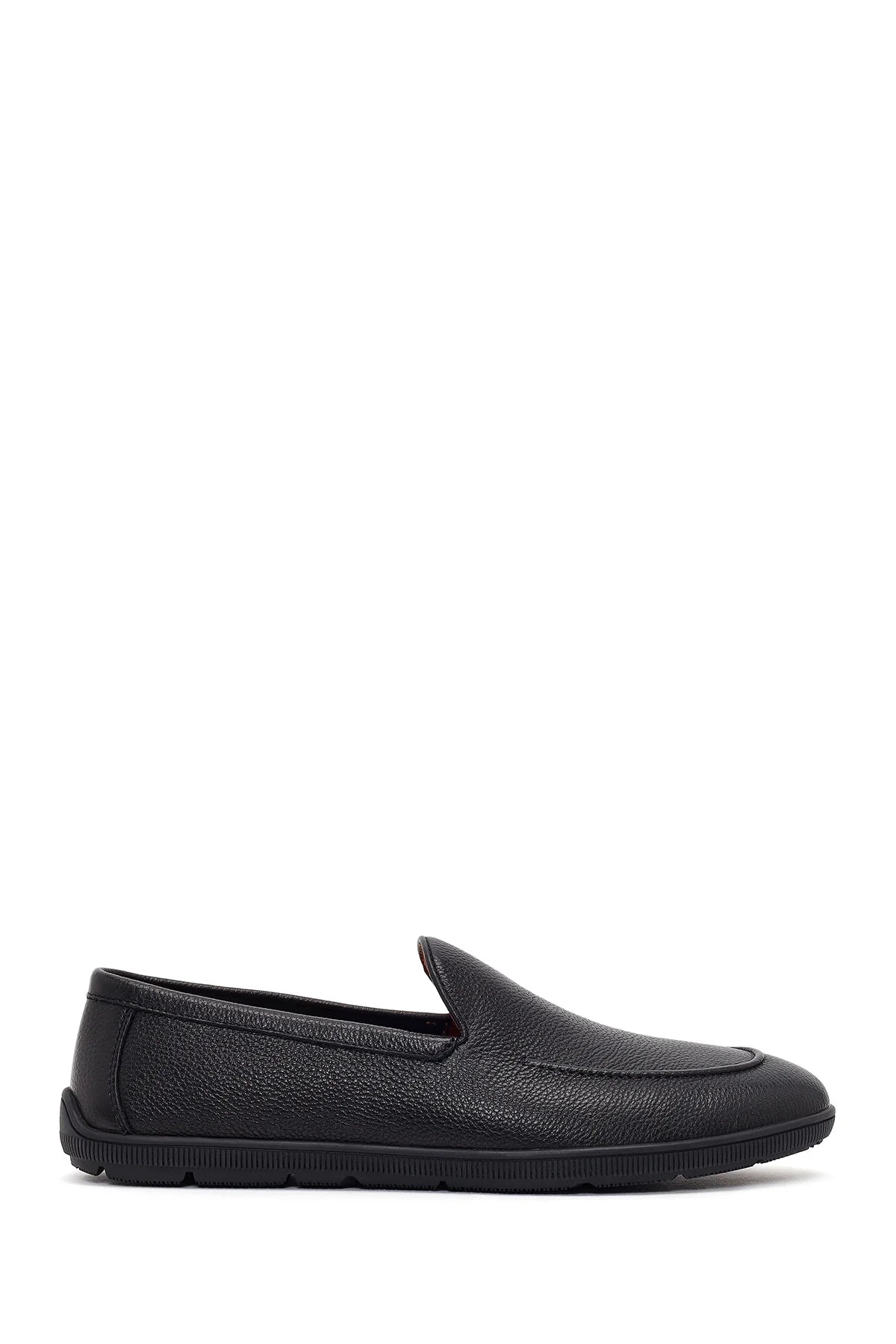 Erkek Siyah Deri Casual Loafer
