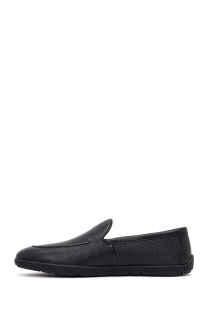 Erkek Siyah Deri Casual Loafer