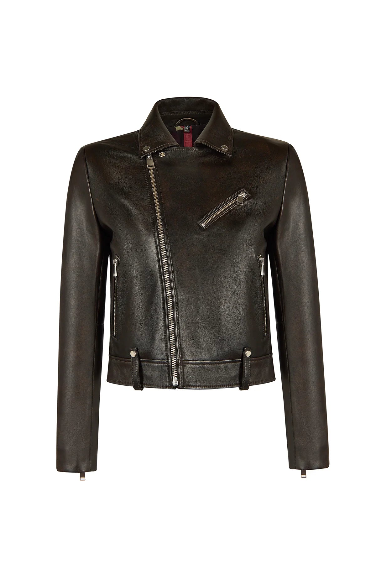Newyork Kadın Bronz Biker Deri Ceket