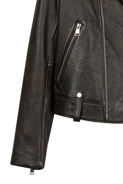 Newyork Kadın Bronz Biker Deri Ceket