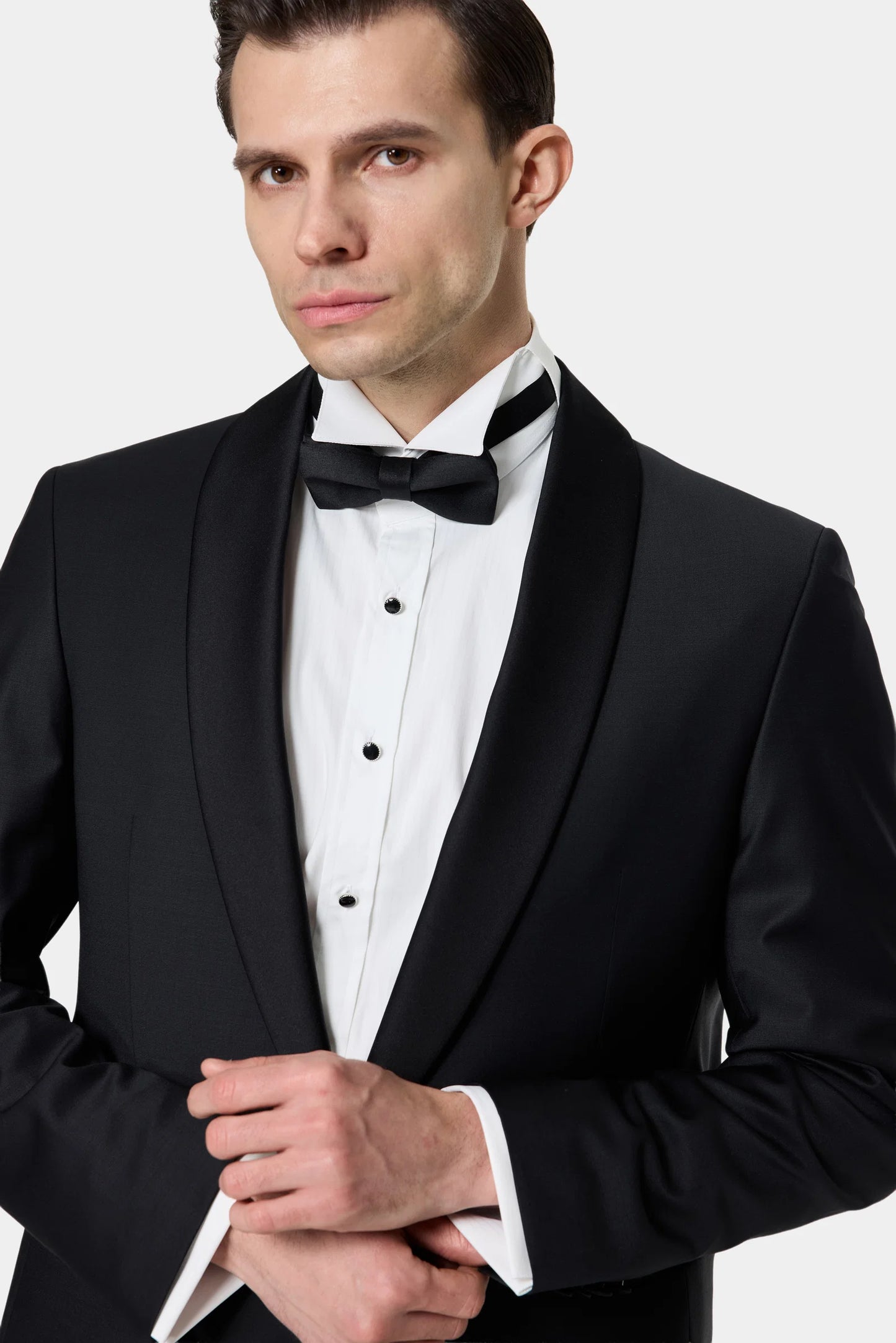 Damat Slim Fit Siyah Düz Damatlık &amp; Smokin Takim