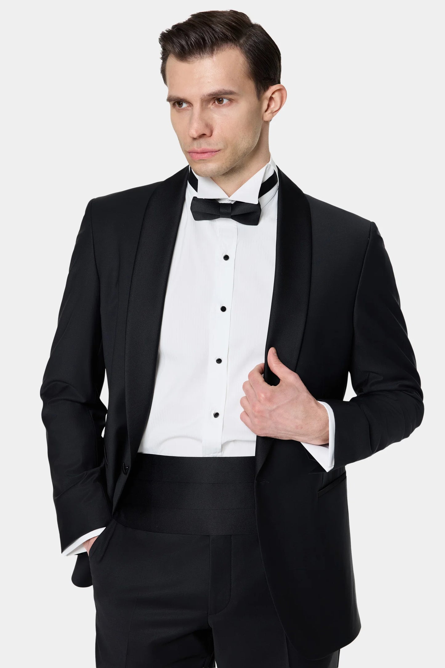 Damat Slim Fit Siyah Düz Damatlık &amp; Smokin Takim