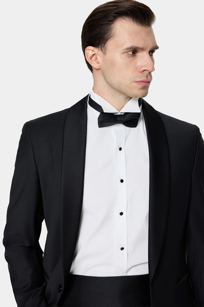 Damat Slim Fit Siyah Düz Damatlık &amp; Smokin Takim