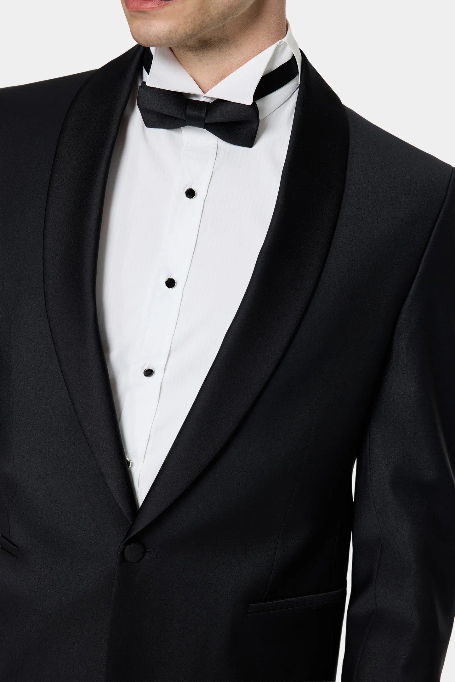 Damat Slim Fit Siyah Düz Damatlık &amp; Smokin Takim
