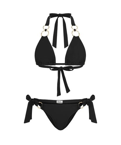 Siyah Metal Aksesuarlı Bikini Seti Is1260038004001 | Ipekyol