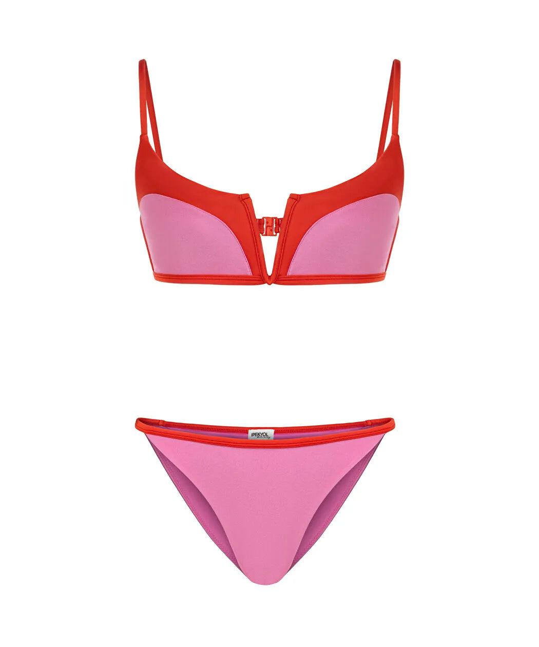 Kırmızı Colorblock Bikini Seti Is1260038019034 | Ipekyol