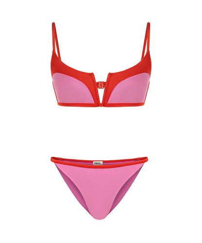 Kırmızı Colorblock Bikini Seti Is1260038019034 | Ipekyol