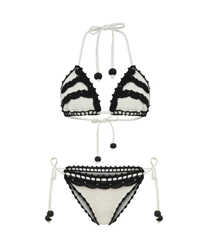 Ekru Kroşe Üçgen Bikini Seti Is1260038005018 | Ipekyol