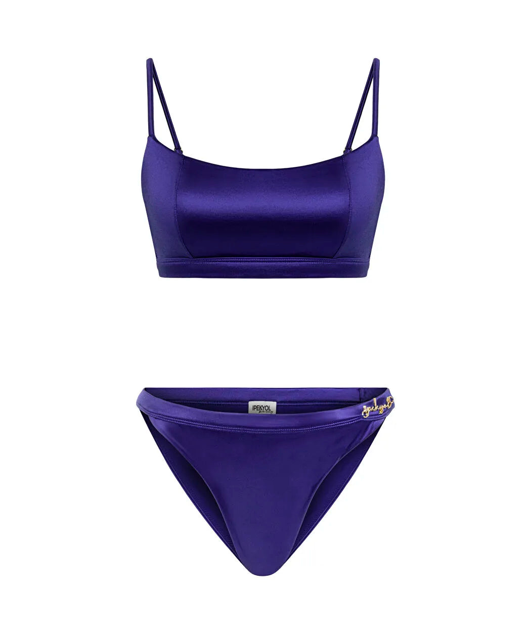 Lacivert Parlak Yüzeyli Bikini Seti Is1260038017015 | Ipekyol