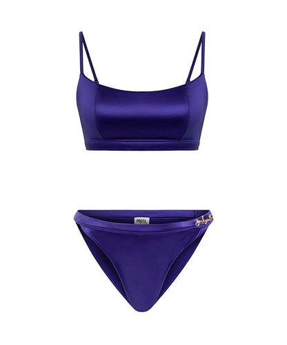 Lacivert Parlak Yüzeyli Bikini Seti Is1260038017015 | Ipekyol